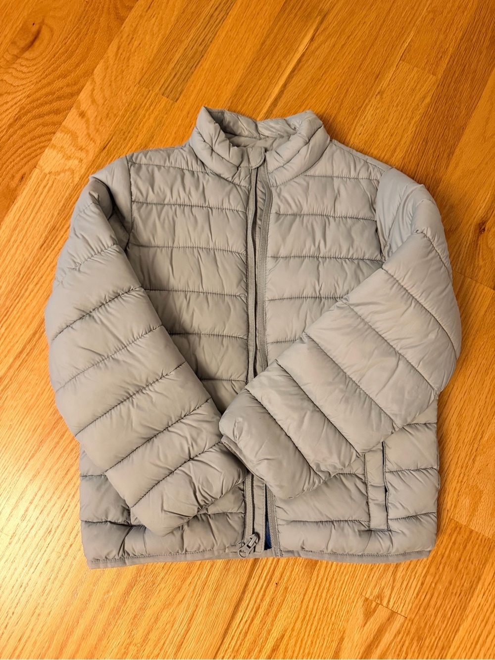 Old Navy Light Gray Kids Quilted Packable Puffer Jacket